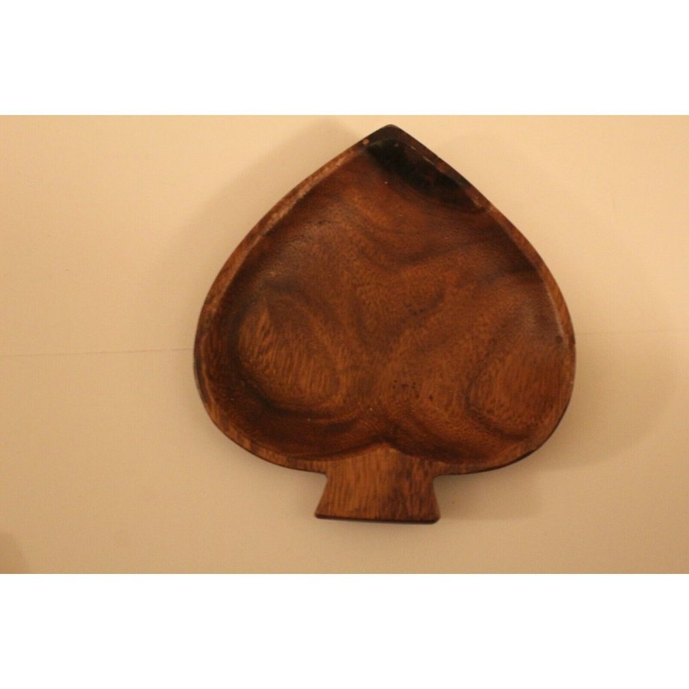 Spade‎ Shaped Handmade Driftwood Bowl 6" x 6"